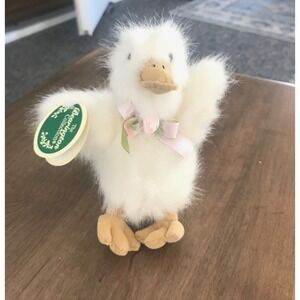 Bearington Waddles Duck White Plush 5.5in Hang Tag Seam Label Vtg Easter Vintage